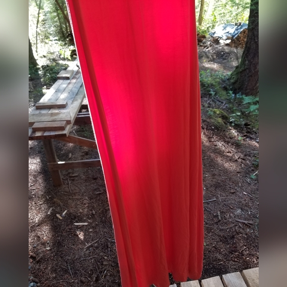 Summer Dress Orange Sky Brand Long Small Spaghetti Strap Halterneck Sleeveless - Picture 10 of 16